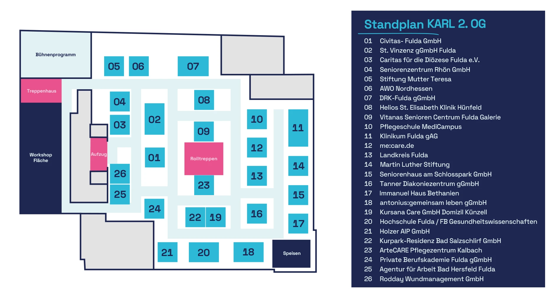 Messeplan der pflege:börse 2026